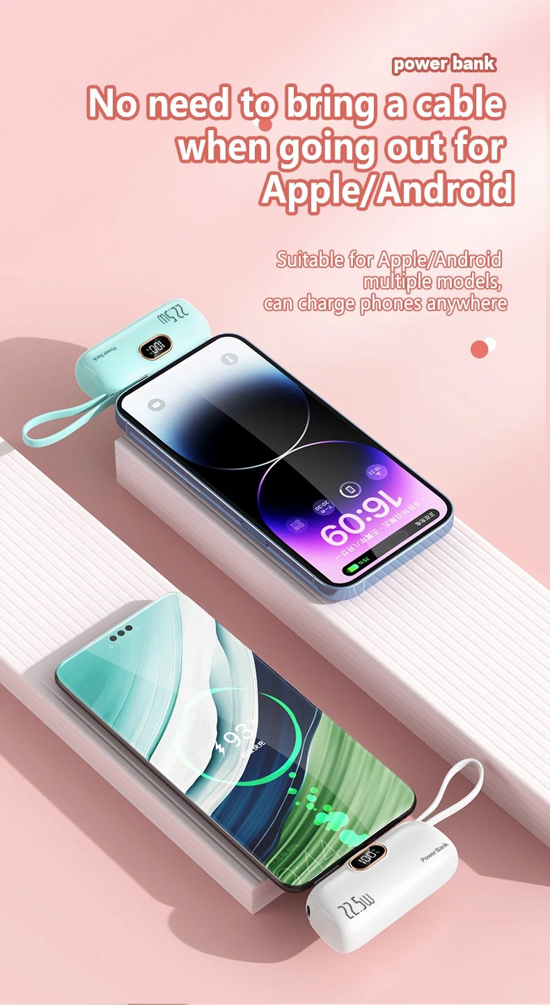 🔥🔥5000mAh Mini Portable Charger Power Bank for phone