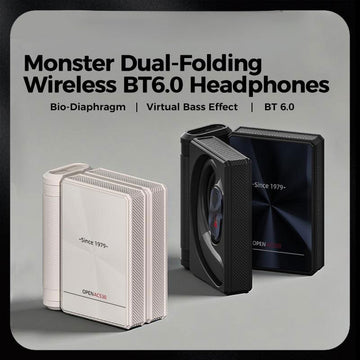 Headphones Bluetooth with Dual-Fold Design