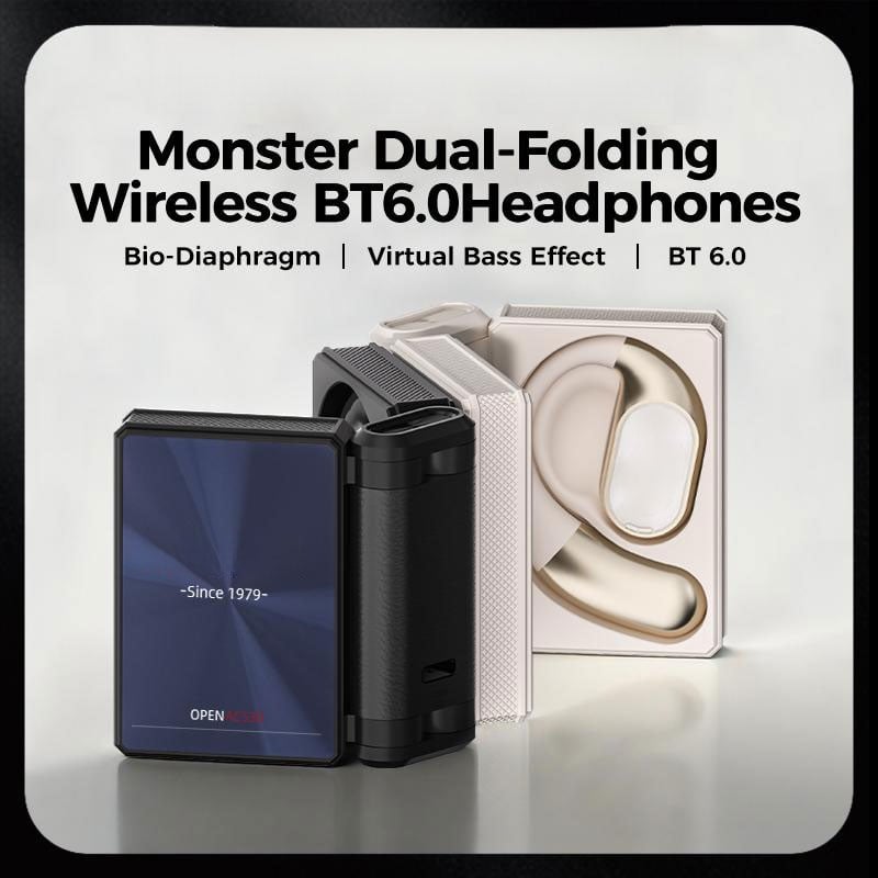 Headphones Bluetooth with Dual-Fold Design