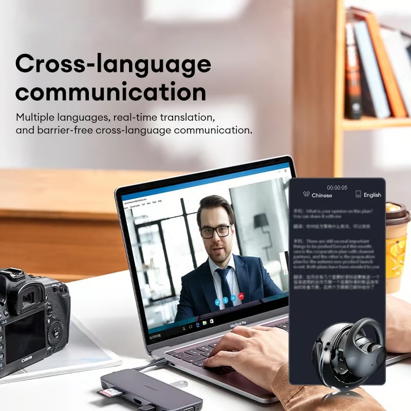 🏆#1 Best Seller ⏰LAST DAY 💎AI Translation Wireless OWS Bluetooth5.4 Earphones (Fit iOS & Android)