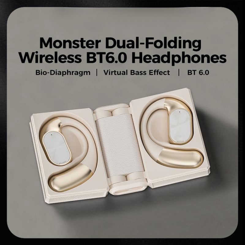Headphones Bluetooth with Dual-Fold Design