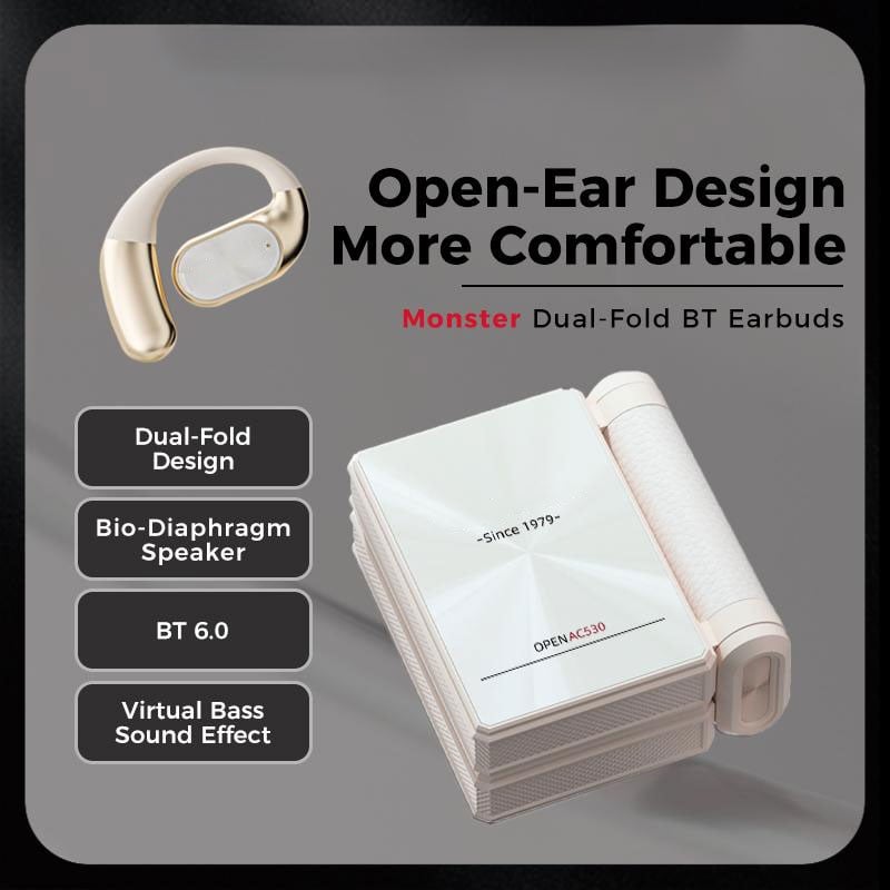 Headphones Bluetooth with Dual-Fold Design