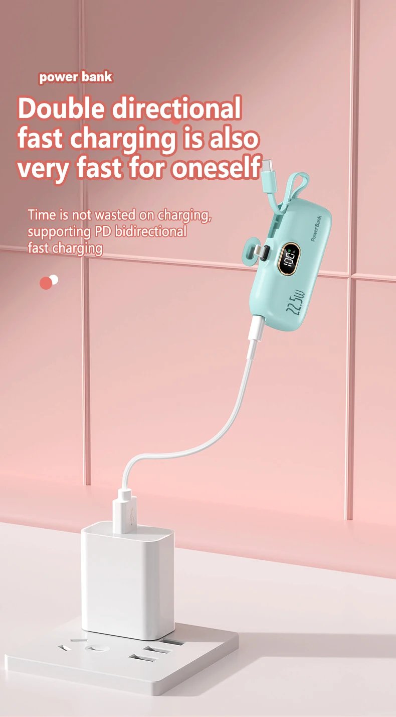 🔥🔥5000mAh Mini Portable Charger Power Bank for phone